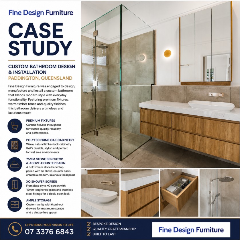 Bathroom cabinet installation and fit out Paddington QLD