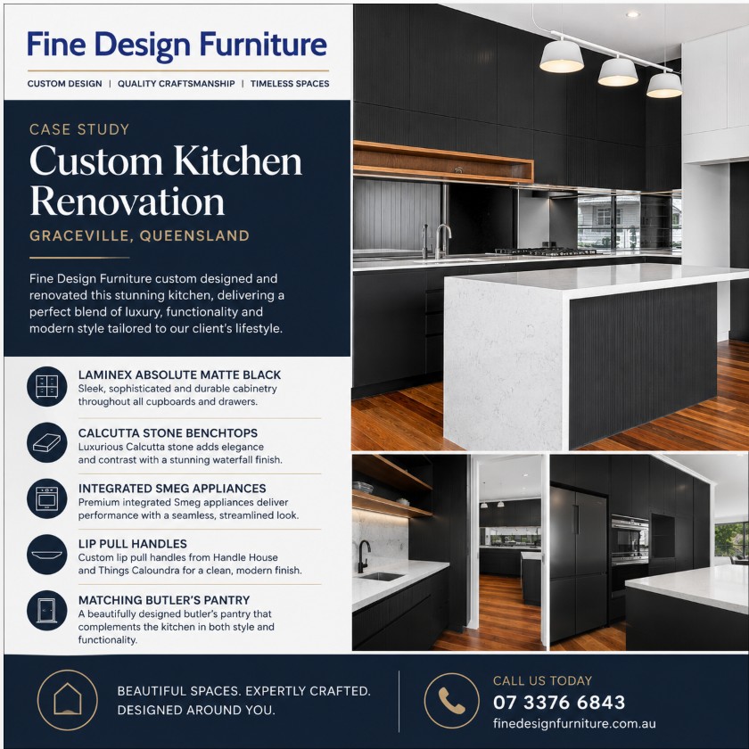 Custom kitchen renovation Graceville QLD