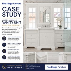 Custom made vanity installation Hamilton QLD