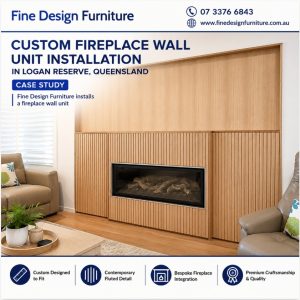 Fireplace wall unit installation Logan Reserve QLD