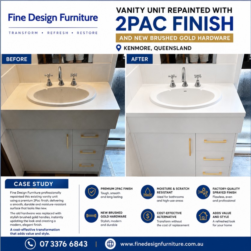Vanity unit repaint Kenmore QLD